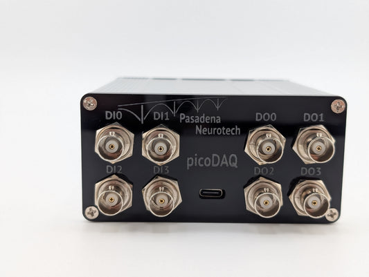 Pasadena Neurotech picoDAQ device from the front